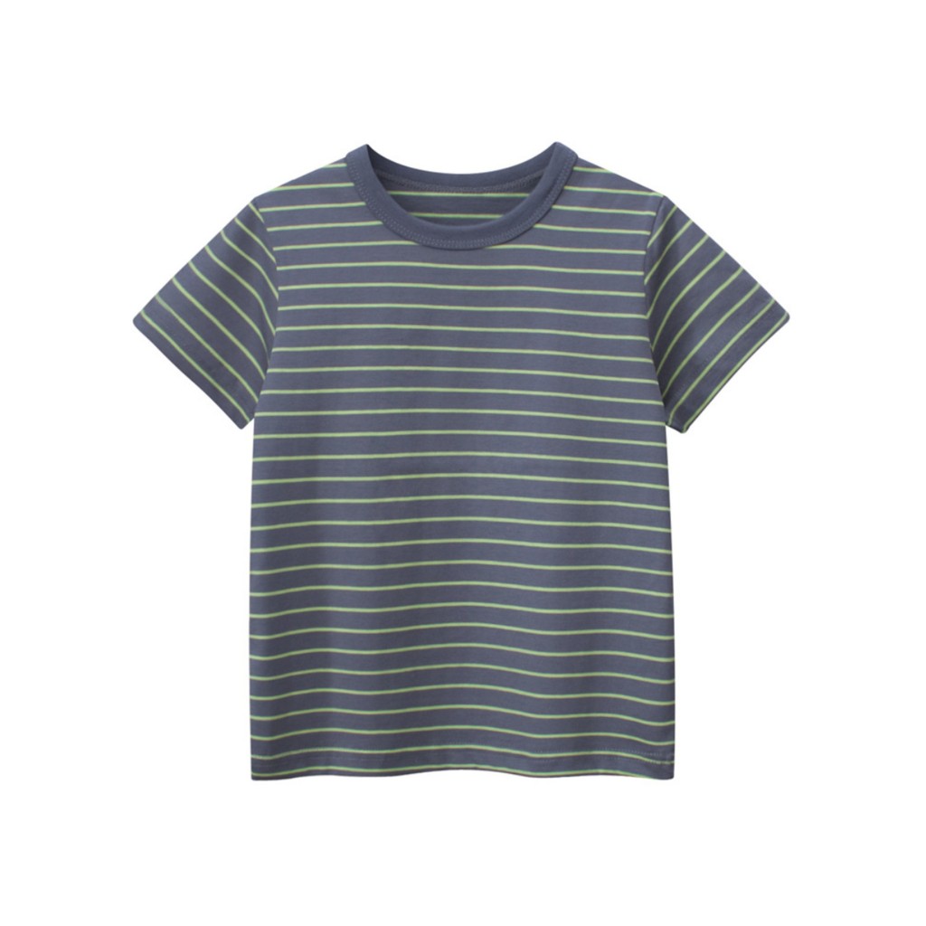 27 crianças roupas infantis de algodão puro 2026 verão crianças meninos listrado sedoso manga curta camiseta roupas de b