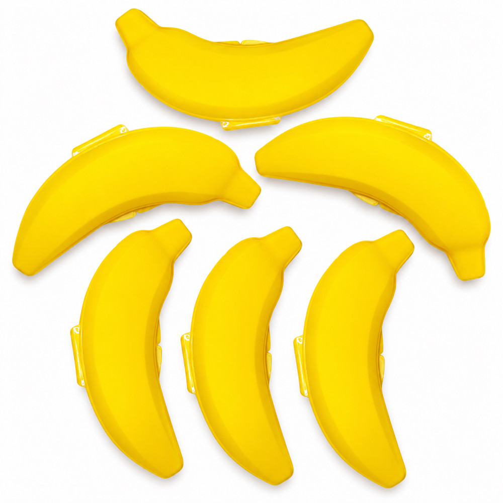 Kit 6 Porta Mix de Banana pote para Armazenar Banana 210ml Plasútil
