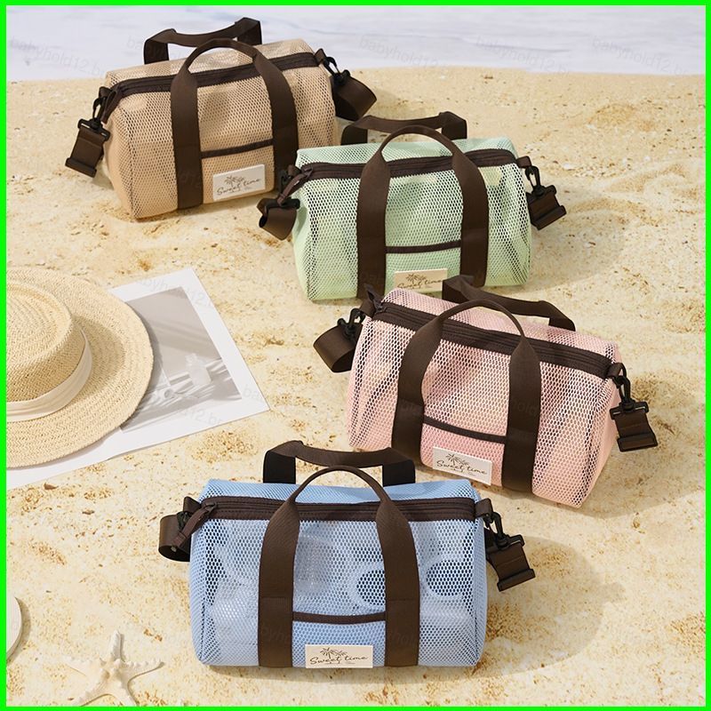 BB12 Malha Respirável Praia Sacola Leve Portátil Esportes Ao Ar Livre Viagem Bolsa De Higiene Pessoal Armazenamento