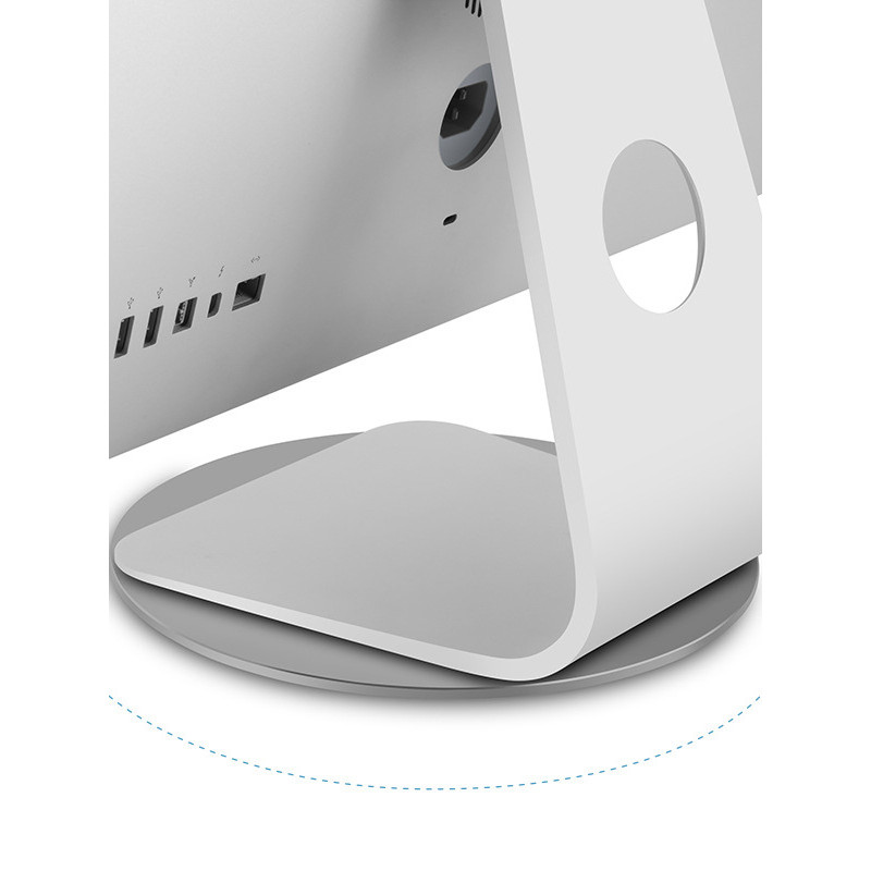 Base de exibição de suporte imac multifuncional pode girar 360 graus livremente diâmetro do suporte do chassi 22 cm liga