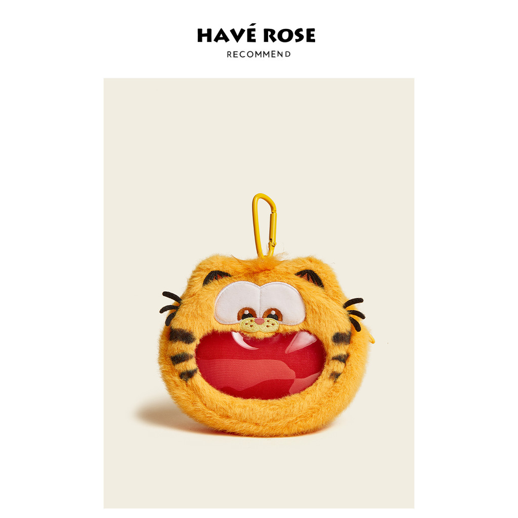 HAVEROSE Co-Branded Garfield moeda bolsa pingente boneca bonito fone de ouvido saco casal pingente feminino