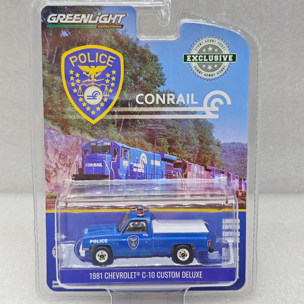 GreenLight GreenLight 1: 64 1981 Chevrolet C-10 Conrail (United Railway Company) Polícia