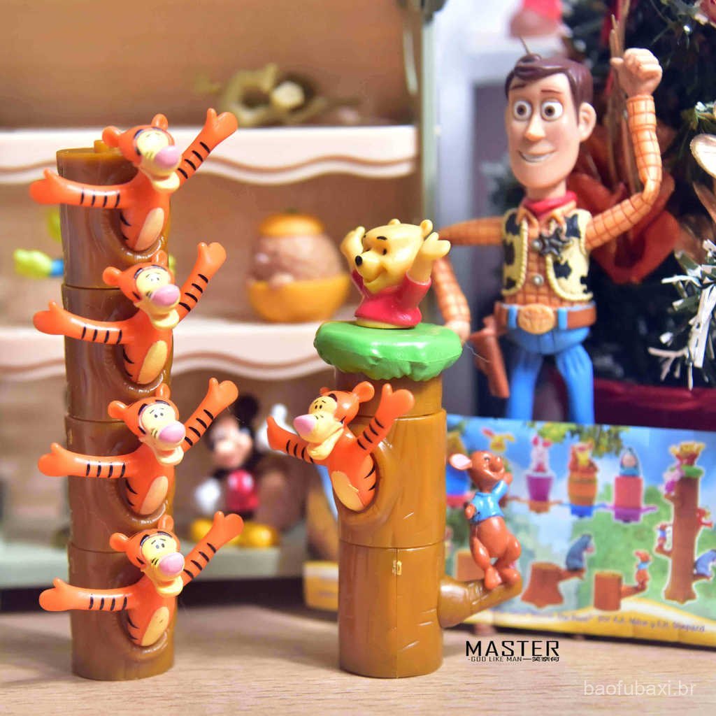 Novos brinquedos originais de gashapon do Winnie the Pooh, Tigger, figuras de desenho animado fofas, ornamentos, brinque