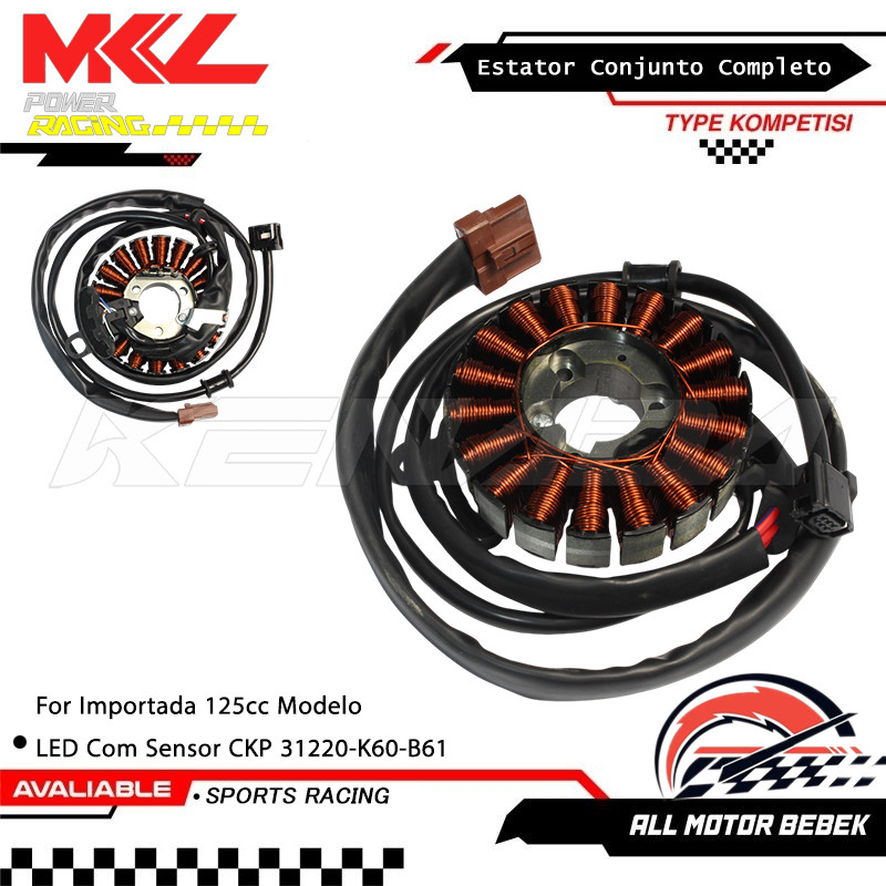 Estator De Partida Comp Magneto Coil Alternador Com Sensor De Captação 31220-K60-B61 Para Click 125i LED 125 V2 Game Cha