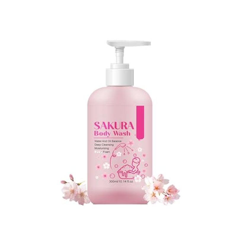 Gel De Banho Cherry Blossom , Sabonete Líquido Hidratante Perfumado Para Mulheres Corporal Com Óleo De Coco , Limpeza Su