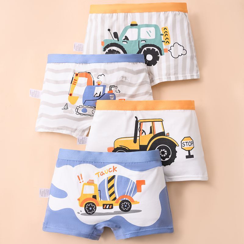 Roupa íntima, cuecas boxer, calças de algodão penteado, roupa íntima para bebês, shorts infantis, cuecas boxer para meni