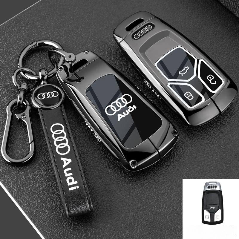 Capa Para Chave Remota , Chaveiro De Metal Audi A4 B9 A5 A6 8S 8W Q5 Q7 4M S4 S5 S7 TT TTS TFSI RS , Porta-Chaves De Lig