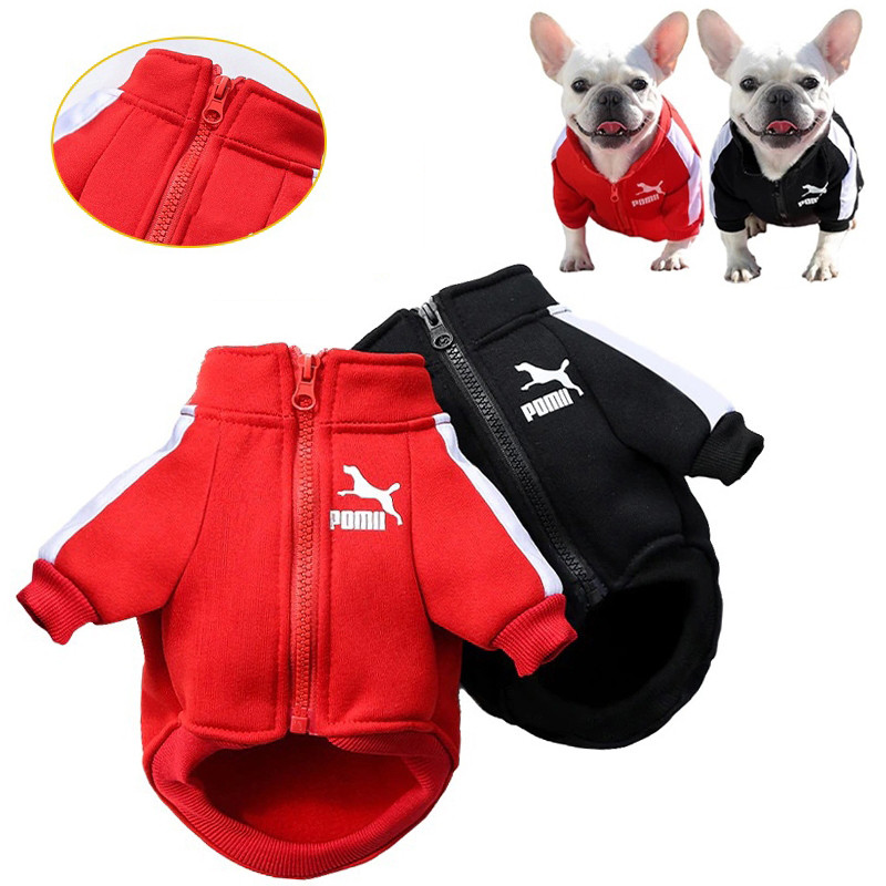 Roupa De Cachorro Moletom Para Cães Pequeno Casaco De Estimação Com Zíper Gato Colete Pug Jaquetas — imagem 2 de 2
