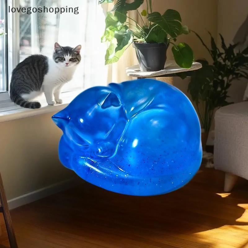 [lovego] Novo Enfeite De Cachorro E Gato Dormindo Molde De Silicone DIY Série De Animais De Estimação Vela Aroma Gesso M