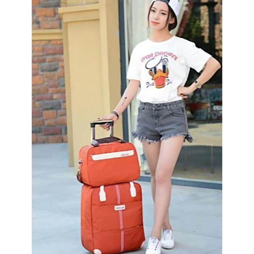 Saco de carrinho saco de bagagem saco de viagem de duas rodas Oxford pano à prova dwaterproof água saco de embarque 67cm