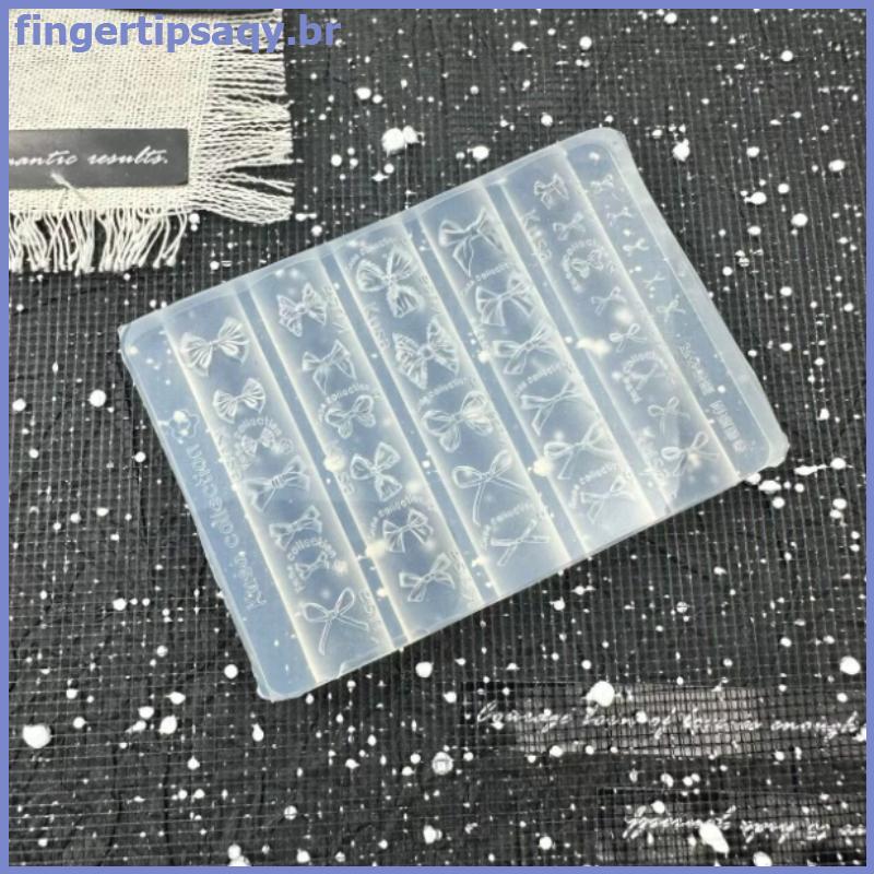 FINGE Bowknot Molde De Silicone Para Unhas , Carimbo Arte Em Acessórios De Decoração De Ferramenta Artesanal DIY , Ferra