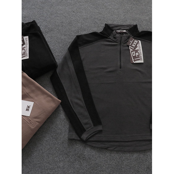 Comércio exterior forro de lã camisa de fundo masculina primavera outono jaqueta de lã fina solta moletom esportivo meio