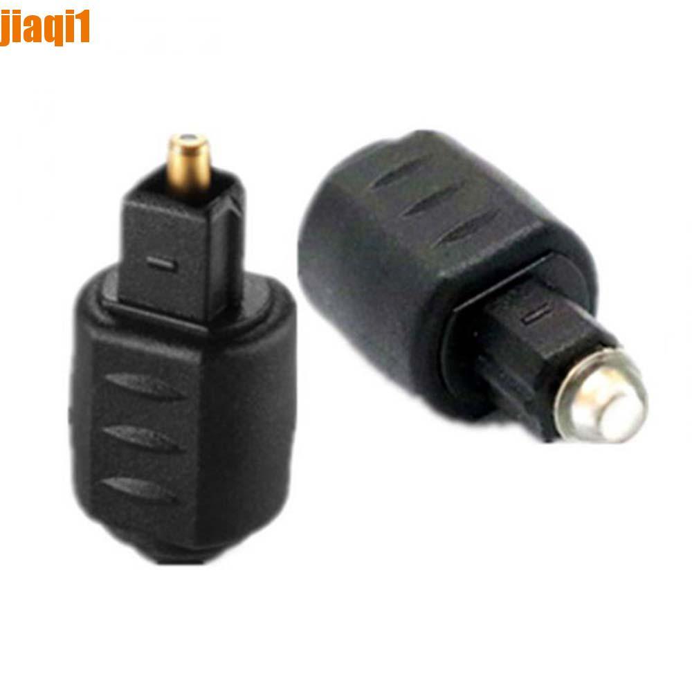JIAQI1 Adaptador De Cabo Óptico Digital Mini Conector De 3.5 Mm Amplificador Toslink Áudio Preto