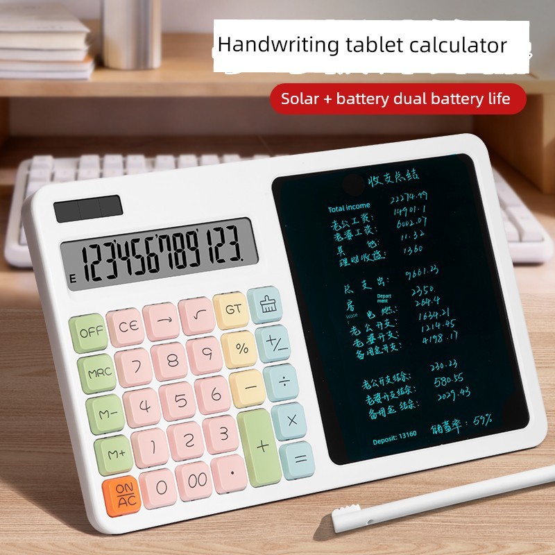 | 【calculadora cientifica】 | ♝Calculadora de escritório com quadro de escrita Dois em um estilo deusa de alta aparência