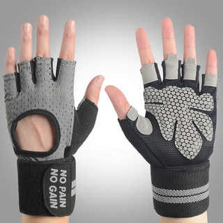 Pulseira de compressão luvas de Fitness masculino feminino equipamento meio dedo musculação treinamento levantamento de 