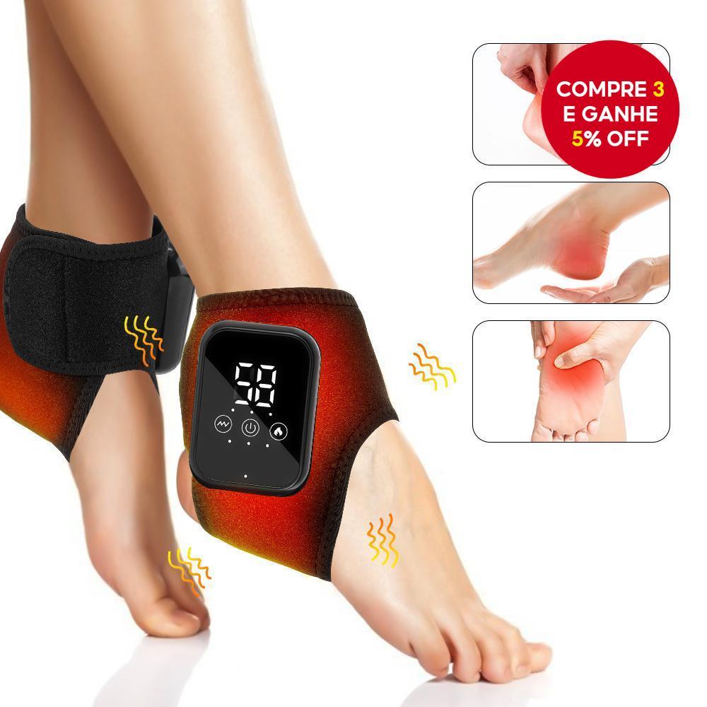 Envoltório Aquecido Elétrico Do Tornozelo Com Vibração Para A Terapia Ajustável Pé Relaxamento Articular