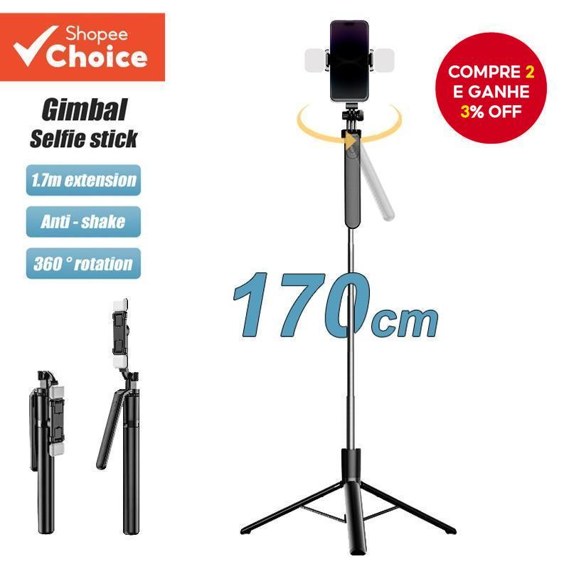Bastão De Selfie Com Dente Azul Tr ipod-170 Cm Controle Remoto Para Transmissão Ao Vivo Estável