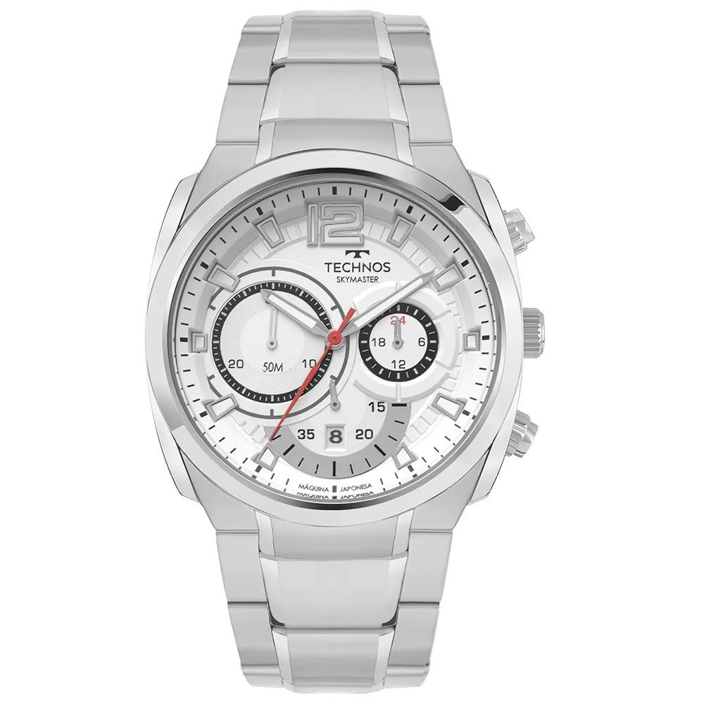 Relógio Technos Masculino Skymaster Prata