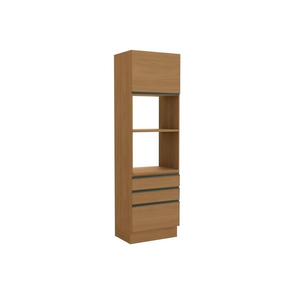 Paneleiro de Cozinha Modulado Maxxi G750 Torre Quente c/ 1 Porta e 3 Gavetas 70cm Canela - Kappesberg