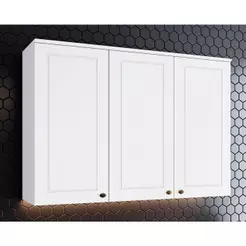 Armário de Cozinha Modulado Americana 3 Portas 120cm Branco - Henn