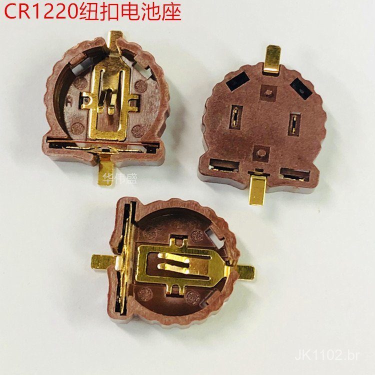 Suporte de bateria CR1220 SMD, caixa para bateria de botão, suporte para bateria de botão BS-1220 3V, XCQG