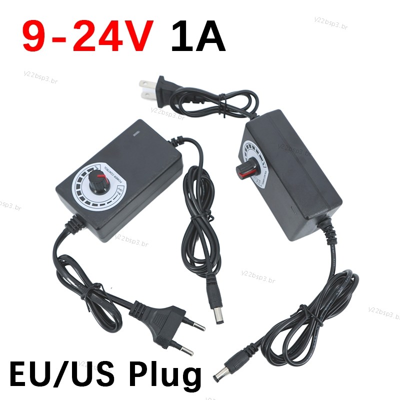 Universal AC 220V Para dc 24V Adaptadores Carregador Adaptador De Fonte De Alimentação Ajustável 9V-24V 15V 18V 1A 1000m