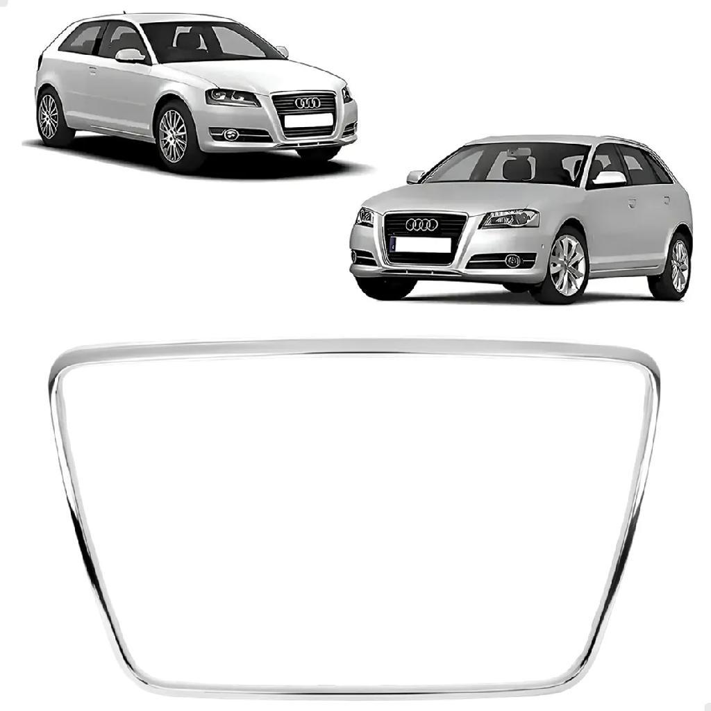 Friso Moldura Grade Superior Dianteira Cromada Audi A3 2009 2010 2011 2012 8PO80771S4ZZ Novo