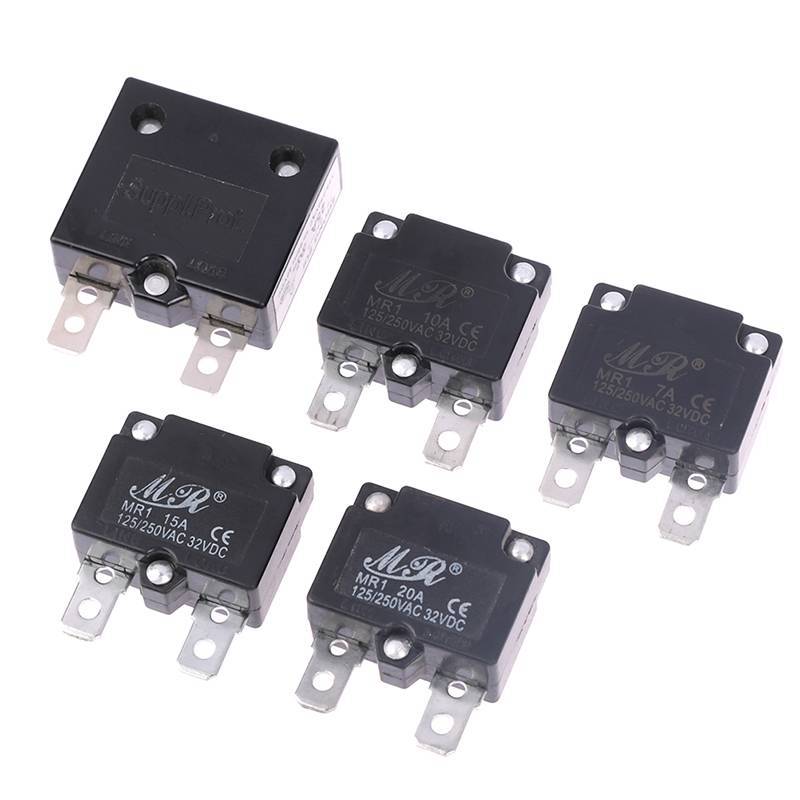 [Fel] 7A 10A 15A Relé De Reinicialização Automática Fusível Therma Switch Disjuntor Protetor De Sobrecarga De Corrente A