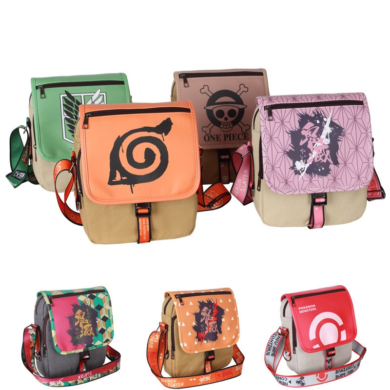 Bolsa De Ombro Periférica De Anime Ataque One Piece Naruto Meu Vizinho Totoro Caçador De Demônios Saco Casual Pequeno Pa
