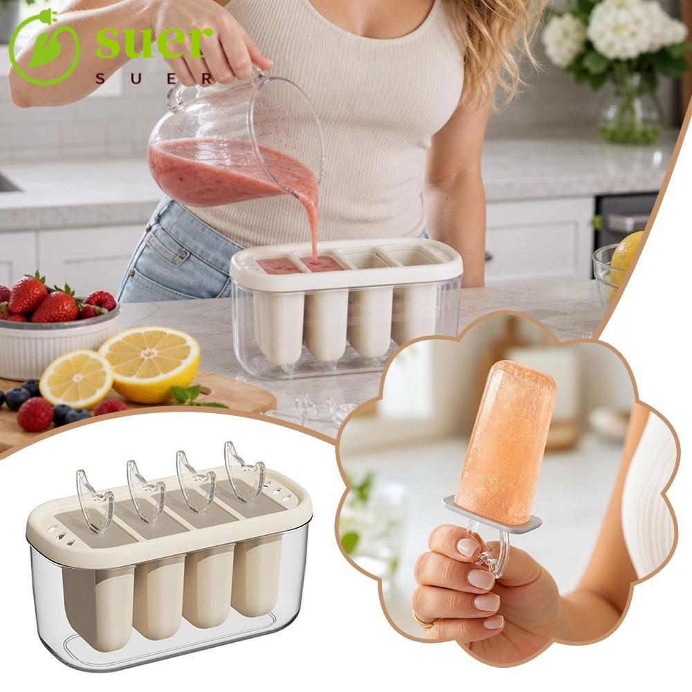 Molde De Picolé SUER1YE , Máquina De Sorvete De Qualidade Alimentar De Liberação Fácil , Aparelho De Cozinha Com Estrutu
