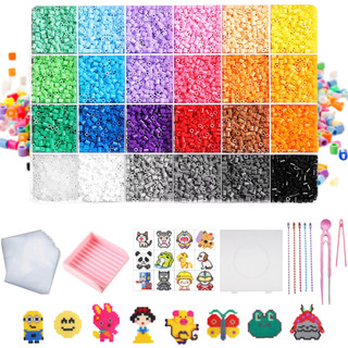 Kit Hama Beads 10.000 Peças Pinças + Ferramentas Pegboard 2,6mm 24 Cores Brinquedos Chave…