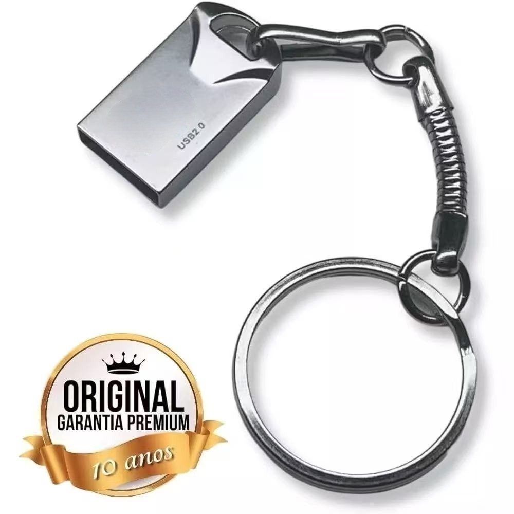 Midia Usb 8gb - Mini Pendrive original – Chaveiro Metálico USB 2.8GB/16GB