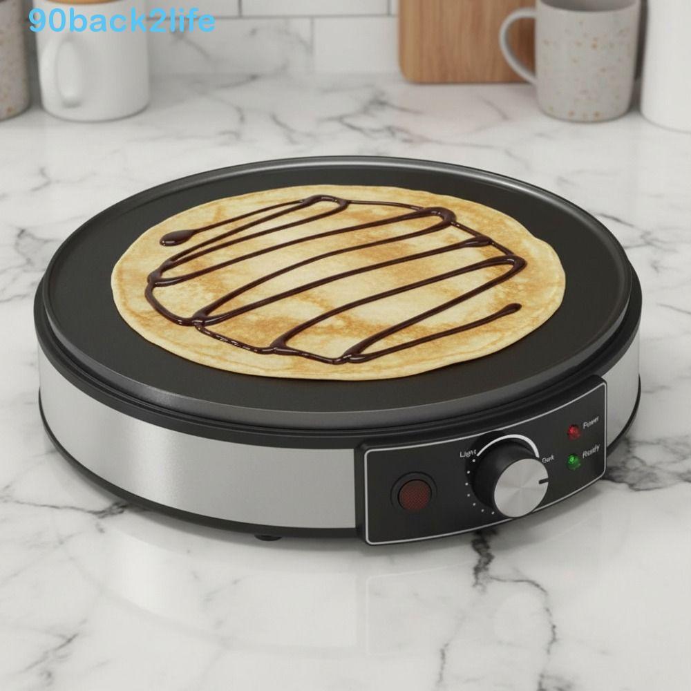 Máquina De Crepe Elétrica BRBLIFE , Panqueca De Alumínio De Tamanho Grande | Frigideira Redonda Antiaderente