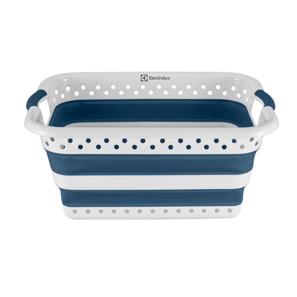 Cesto Azul Retrátil Dobrável Para Roupas 40 Litros Electrolux Original