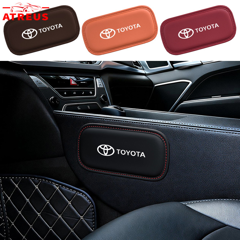 Toyota Joelheira De PU Couro Carro Almofada Suporte De Joelho Para Corolla Cross Hilux Etios RAV4 Yaris Fortuner SW4