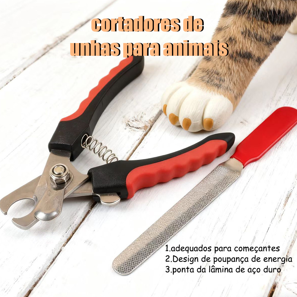 Cortador de Unhas para Animais de Estimação Aço Inoxidável Durável Qualidade Profissional Seguro e Eficiente na Corte