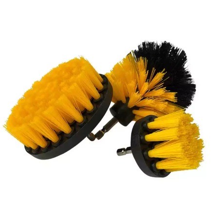 Kit Para Limpeza Pesada 03 Escova Rotativa Para Parafusadeira Furadeira