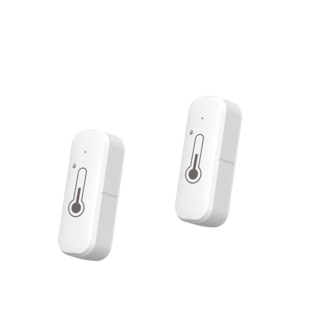 Termômetro Higrômetro Inteligente WiFi para Ambientes Internos, Pacote com 2, Mini Monitor de Temperatura e Umidade, Con