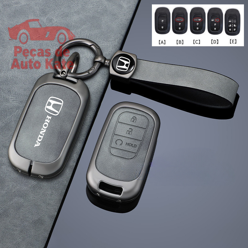 Capa de Chave Remota para Honda HRV 2022-2025 RS Civic HEV FE 2025 CRV Vezel, Capa de Chave em Liga de Zinco D ANWM