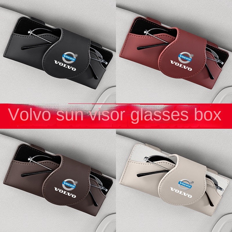 [Armazenamento de estojo de óculos de carro ~] Adequado para Volvo XC60/S90/XC90/S60/XC40/V90/V60 Estojo de óculos de co