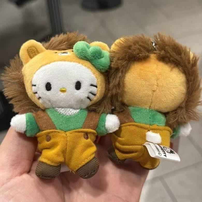 Sanrio HelloKitty Chaveiro Boneca Anel de Natação Forma Combinando Pequeno Leão Bolsa Escolar Bolsa Universal Bonito Pin