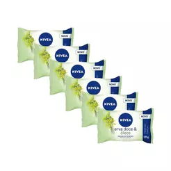Kit 6 Sabonetes em Barra NIVEA Erva Doce & Óleos 125g