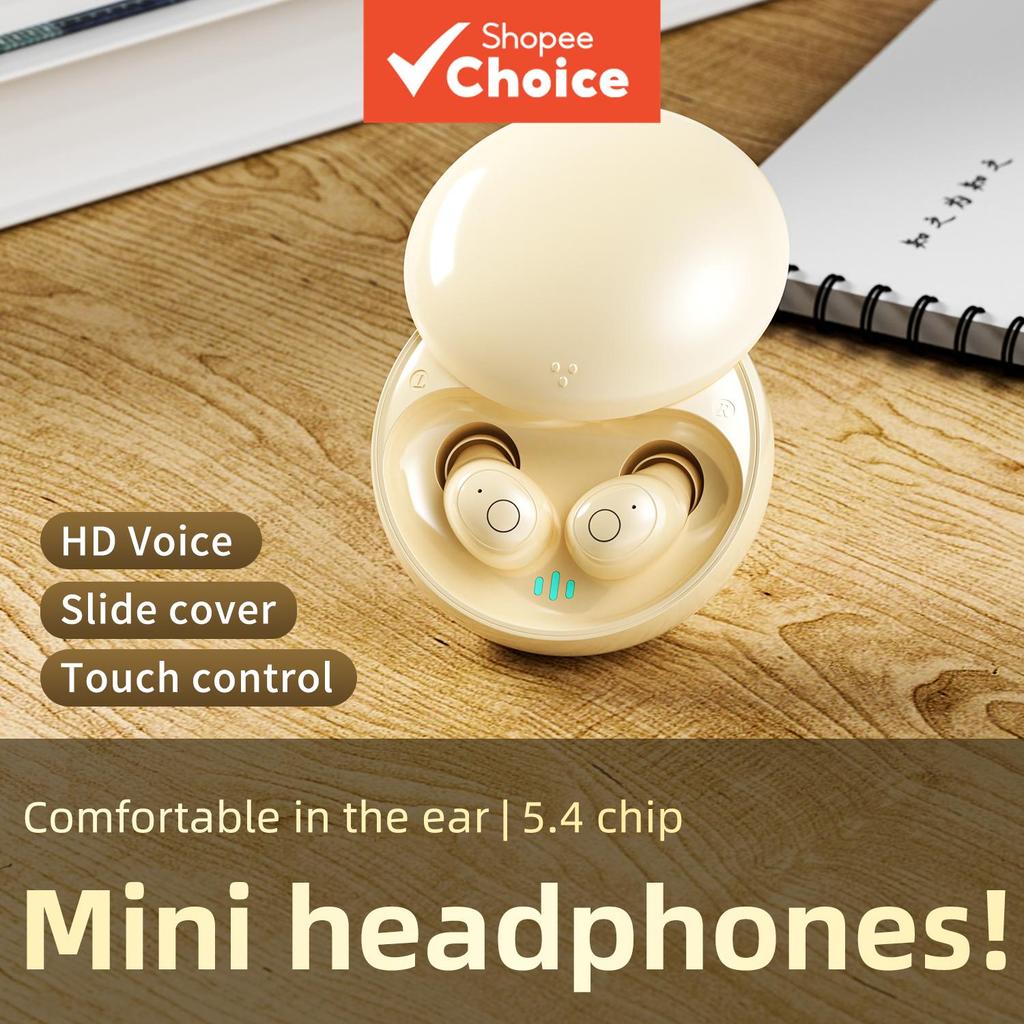 Fones de ouvido T26 Mini fones sem fio com bateria de longa duração, compatível com smartphones, controle universal,