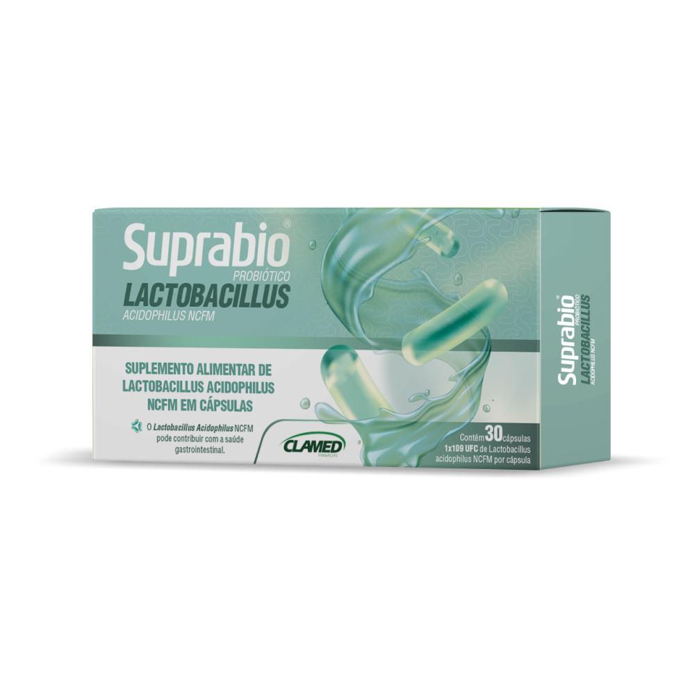 SUPLEMENTO ALIMENTAR LACTOBACILLUS SUPRABIO PROBIÓTICOS 30 CÁPSULAS
