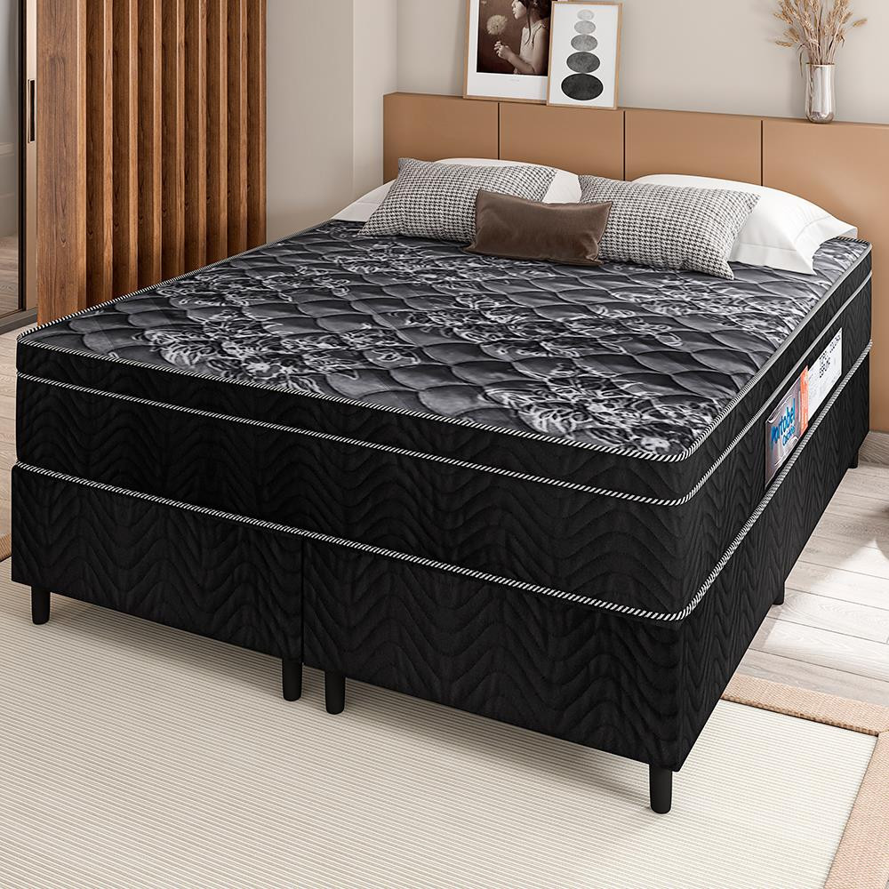Cama Box Queen + Colchão Queen Portobel Diplomata Orthopedic Portobel