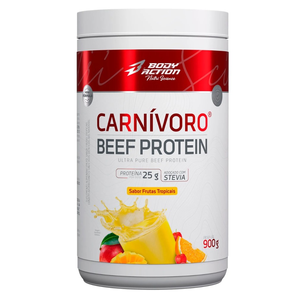 Whey Beef Protein Carnivoro Pote 900g Bodyaction