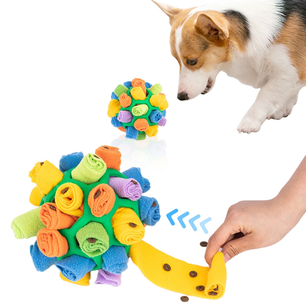 Arco-Íris Feltro Snuffle Bola Brinquedos Para Cães Novo Redondo Olfativo Lâmpada Quebra-Cabeça Alimentador Atualização E
