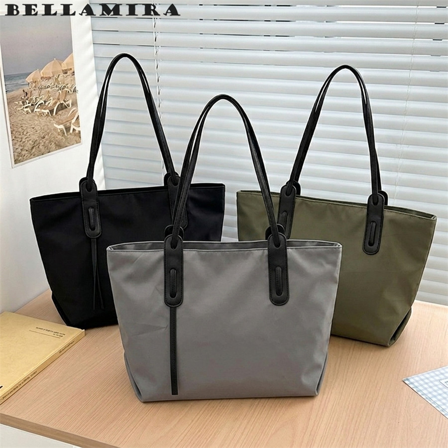 Bolsa Tote Feminina Top De Linha | Bolsa De Nylon Impermeável, Super Espaçosa | Ideal Para Faculdade, Trabalho E Viagem