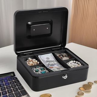Cofre Metal Cash Box Tamanho Proteja Seu Dinheiro Jóias Segurança JH