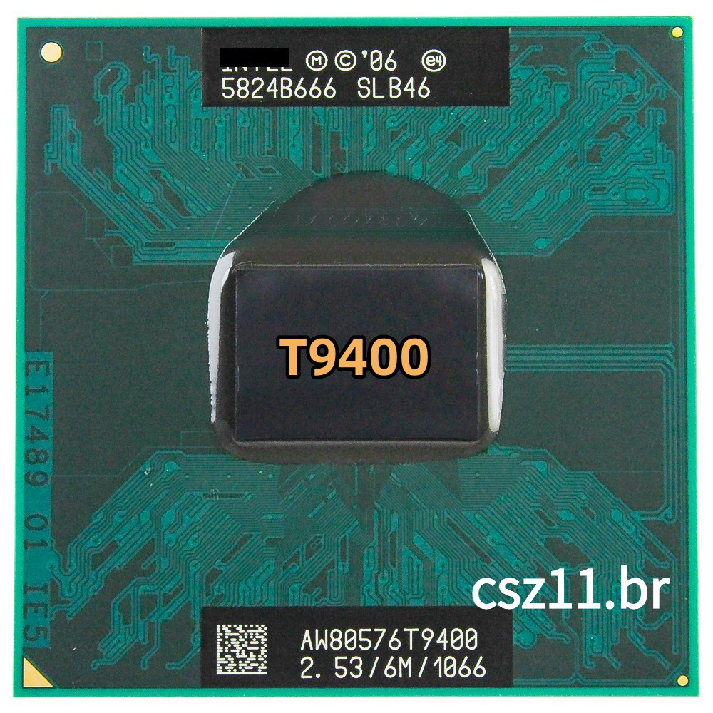 Core 2 Duo T9400 SLB46 SLAYY Processador CPU De Rosca Dupla De Núcleo Duplo Usado 6M 35W Soquete P